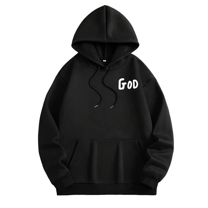 Christian God Printed Pullover Hoodie