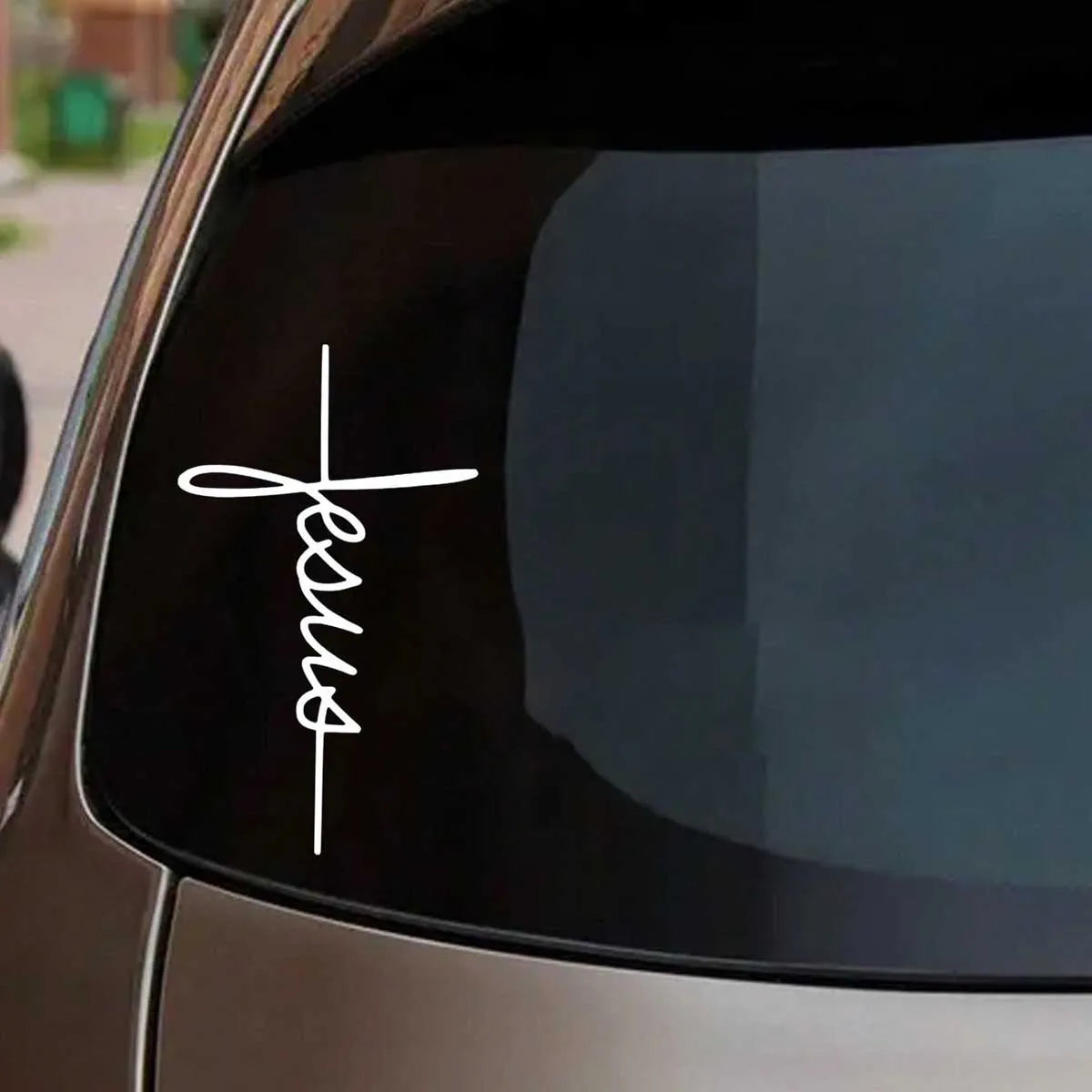 Jesus Cross Car Sticker | Christian Bumper Decal