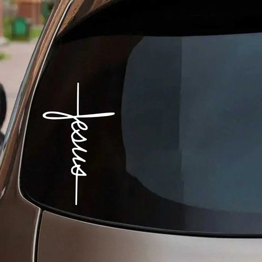 Jesus Cross Car Sticker | Christian Bumper Decal