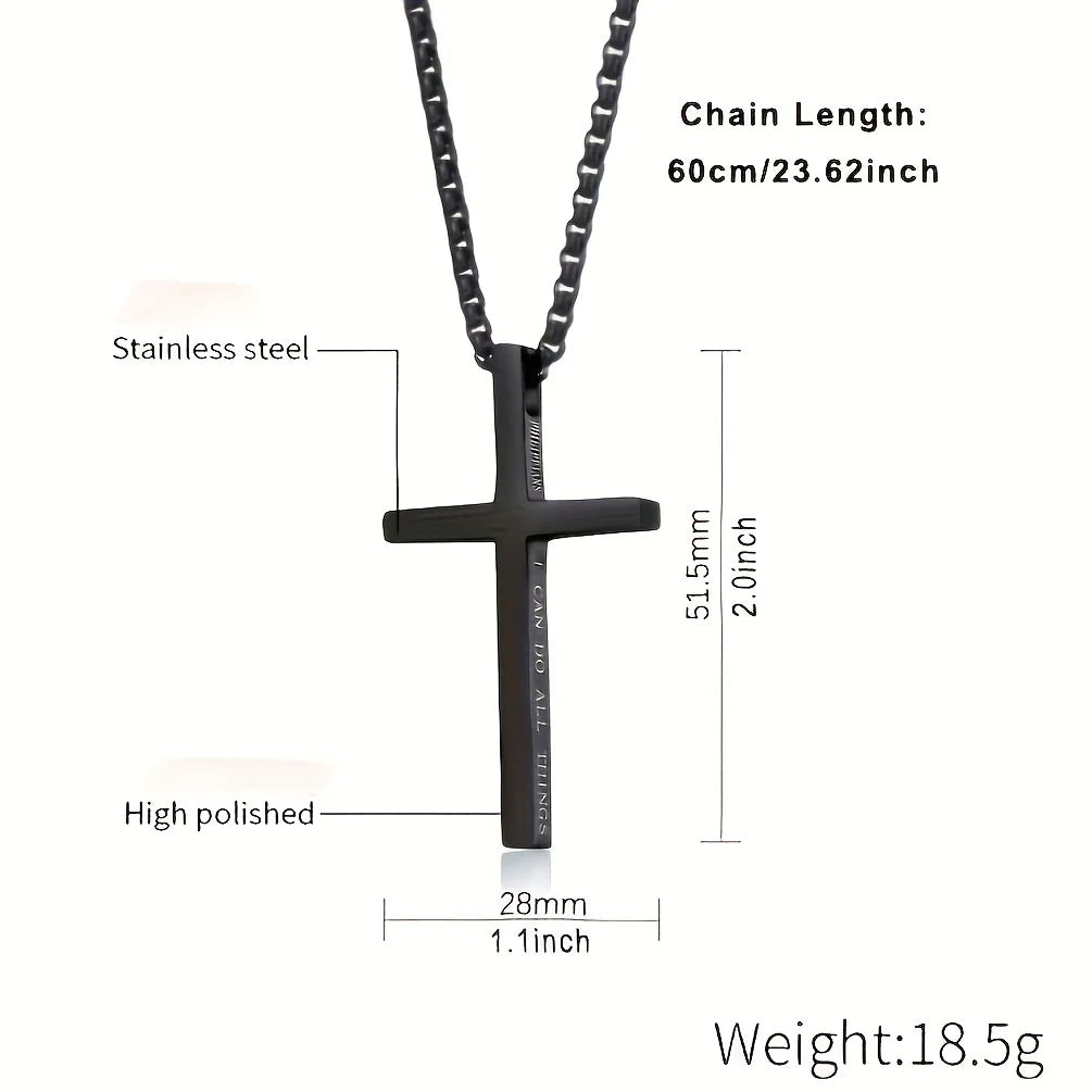 Jesus Cross Spiritual Necklace | 304L Stainless Steel Unisex Jewelry