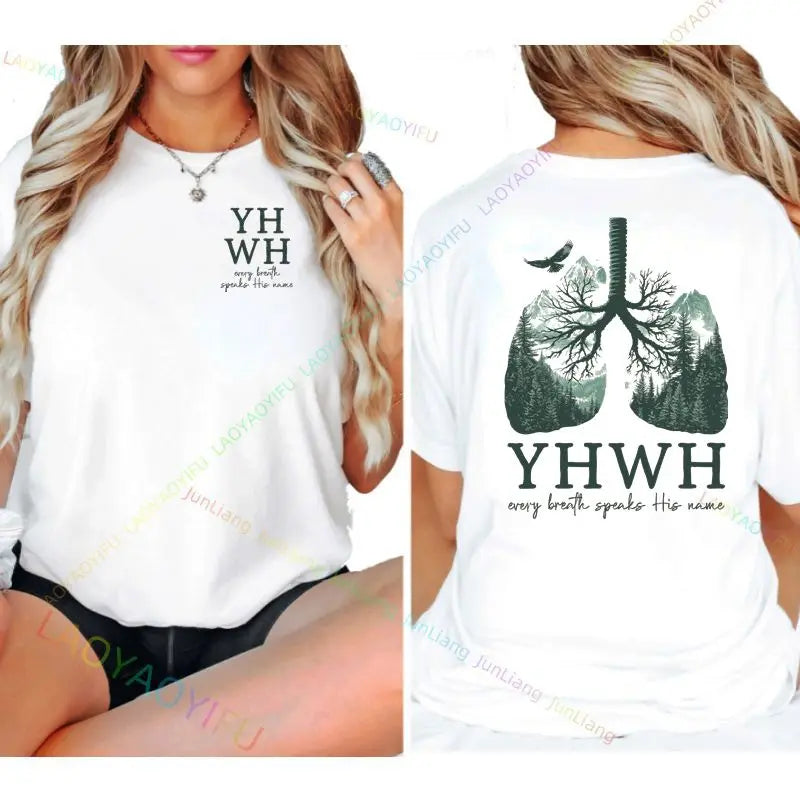 YHWH Lung Say His Name Every Breath Christian T-Shirt