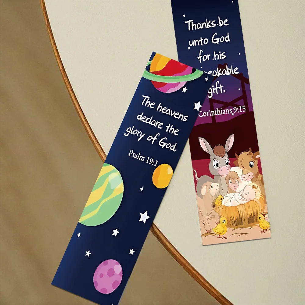 Bible Verse Church Bookmarks Set (30pcs) | Christian Reading Markers