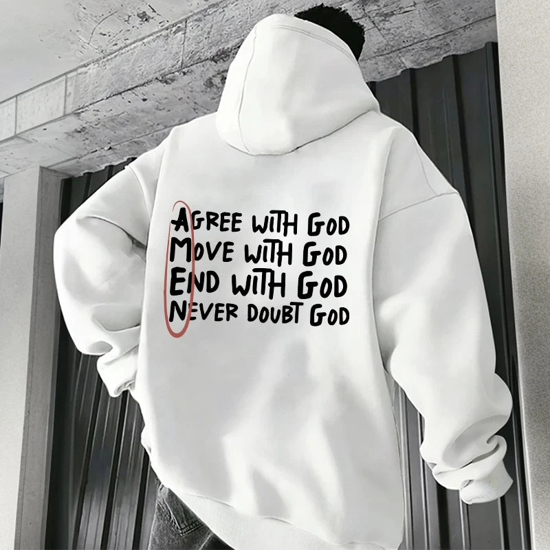 Christian God Printed Pullover Hoodie