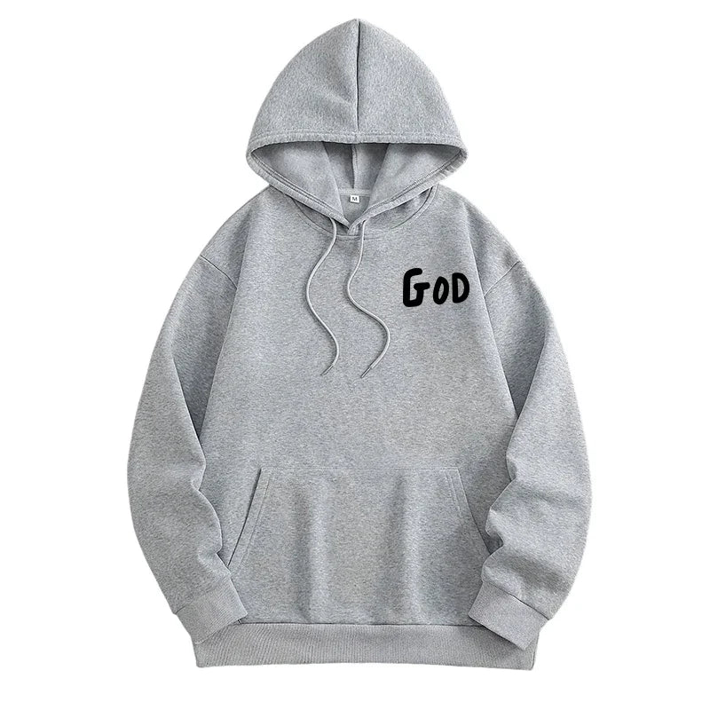 Christian God Printed Pullover Hoodie