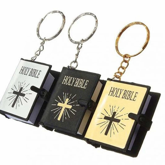 Mini Holy Bible Book Keychain | Christian Faith Accessory
