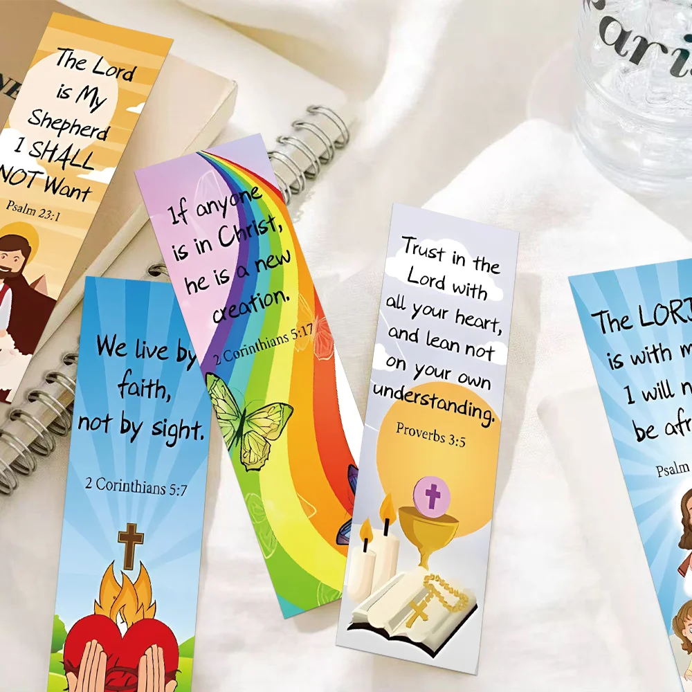 Bible Verse Church Bookmarks Set (30pcs) | Christian Reading Markers