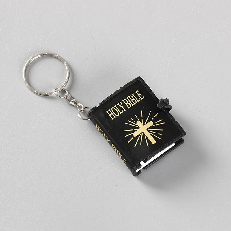 Mini Holy Bible Book Keychain | Christian Faith Accessory