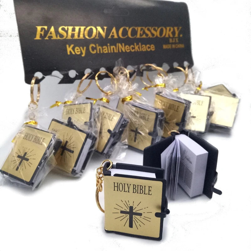 Mini Holy Bible Book Keychain | Christian Faith Accessory