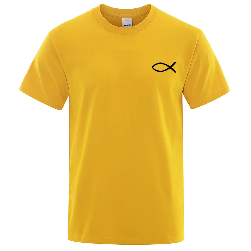 Christian JESUS Fish Graphic T-Shirt