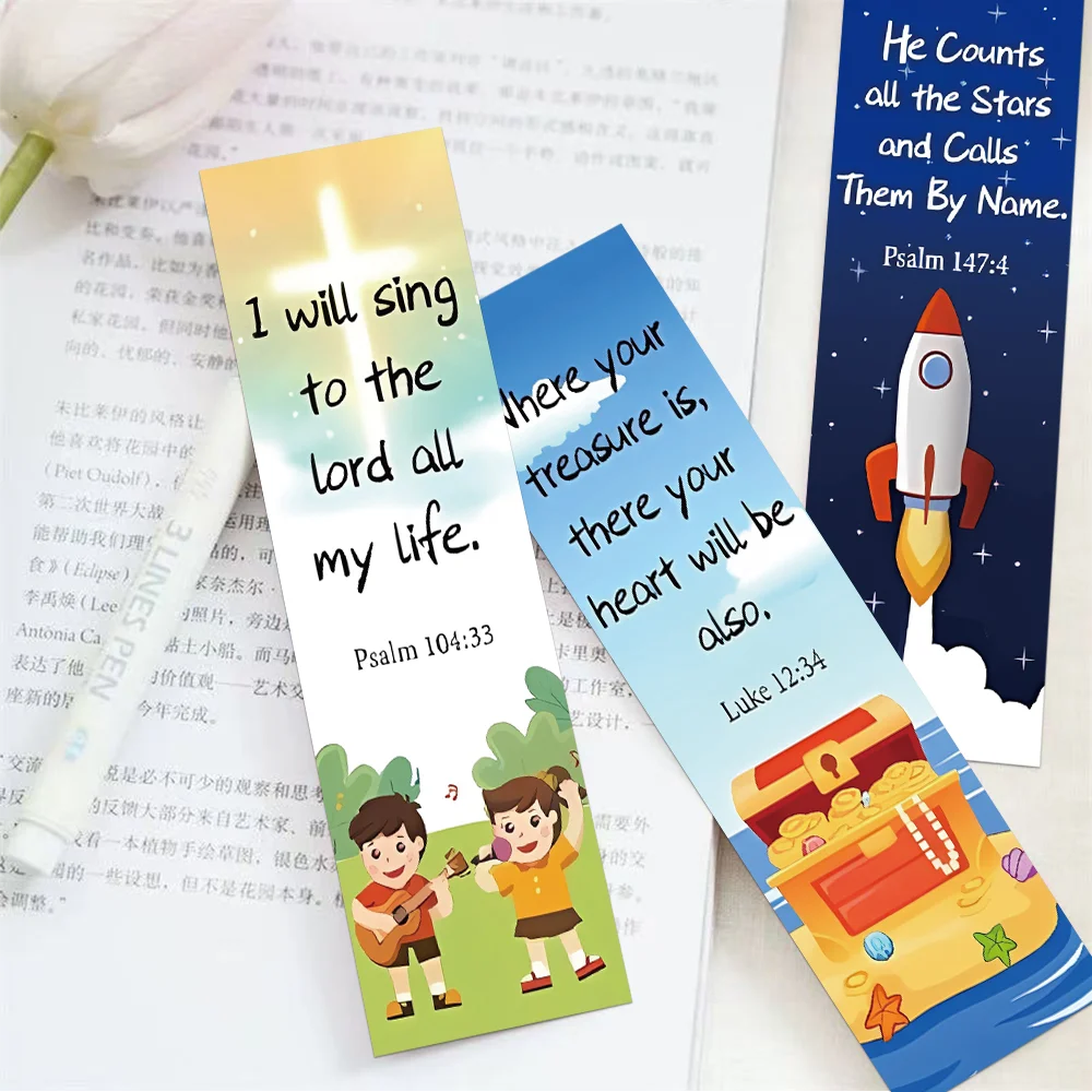 Bible Verse Church Bookmarks Set (30pcs) | Christian Reading Markers