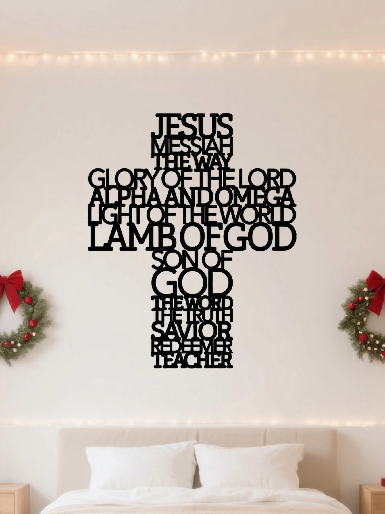 Jesus Cross Metal Wall Art for Home & Church