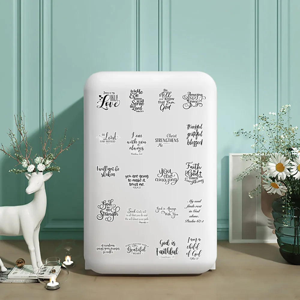 Bible Verse Christian Sticker Set (51pcs) | Religious Decor Stickers