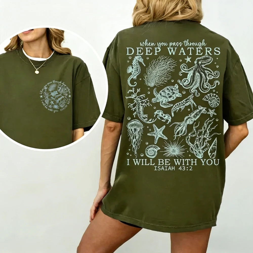 Christian Coastal Ocean Scripture Women's T-Shirt