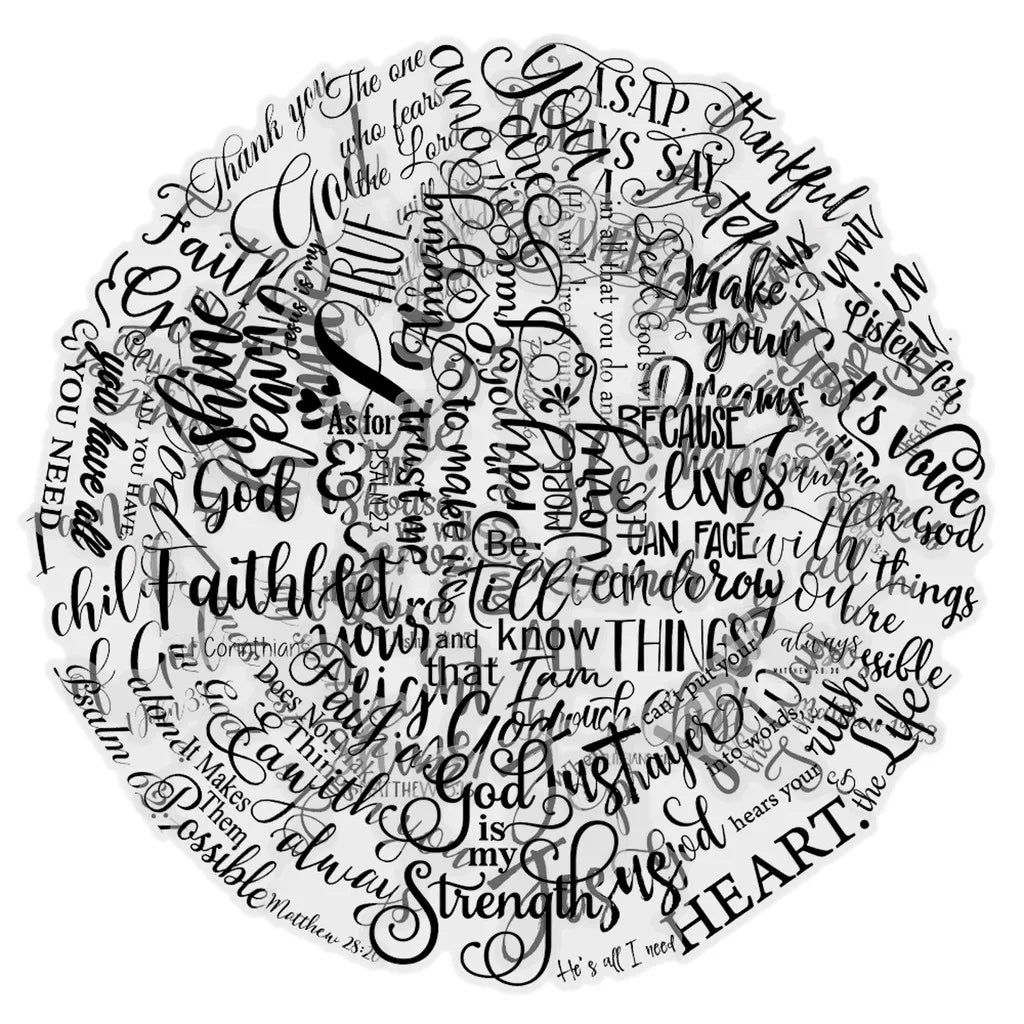 Bible Verse Christian Sticker Set (51pcs) | Religious Decor Stickers