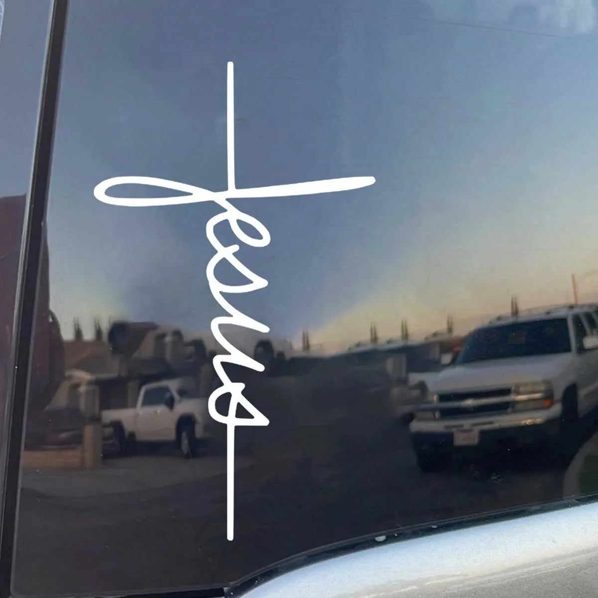 Jesus Cross Car Sticker | Christian Bumper Decal