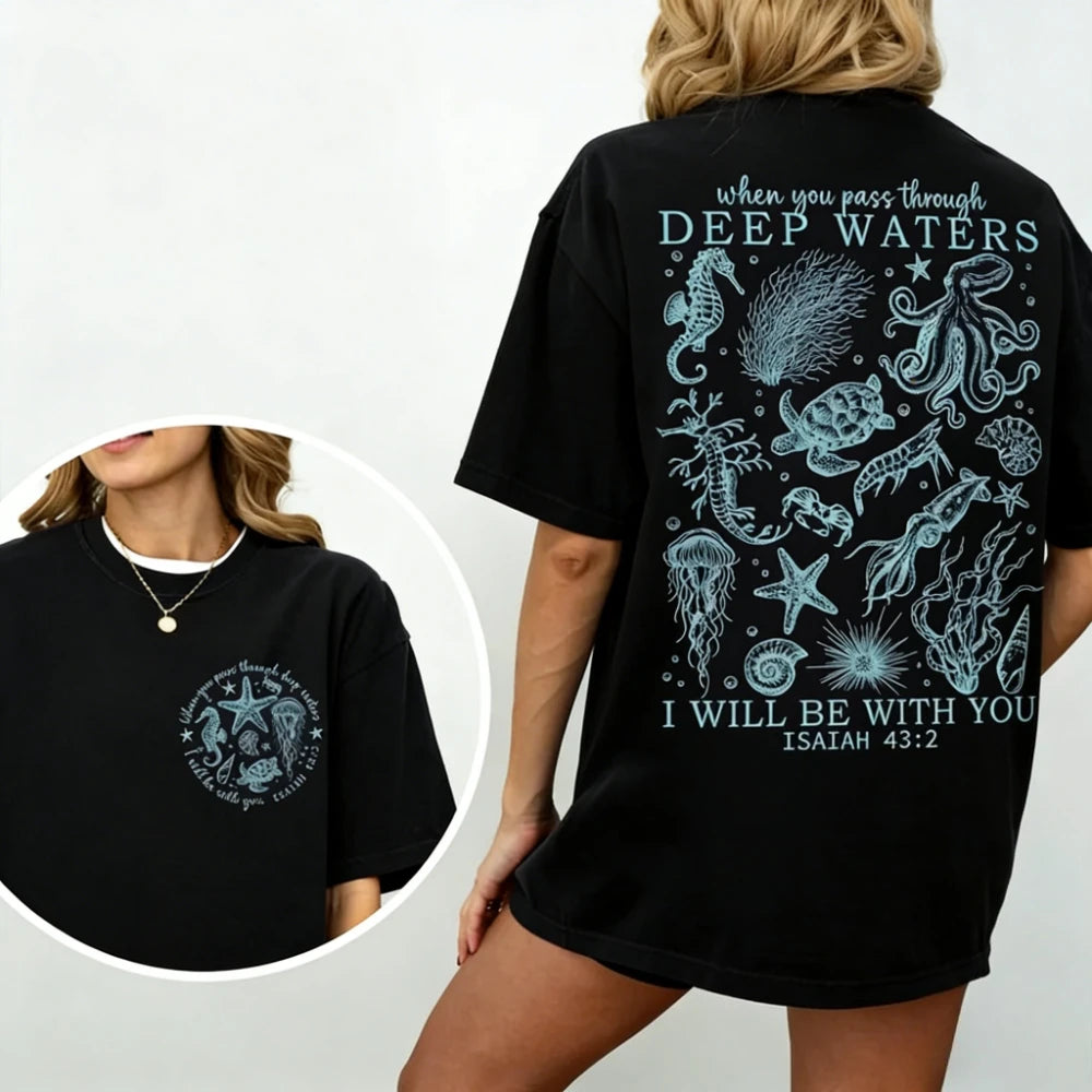 Christian Coastal Ocean Scripture Women's T-Shirt