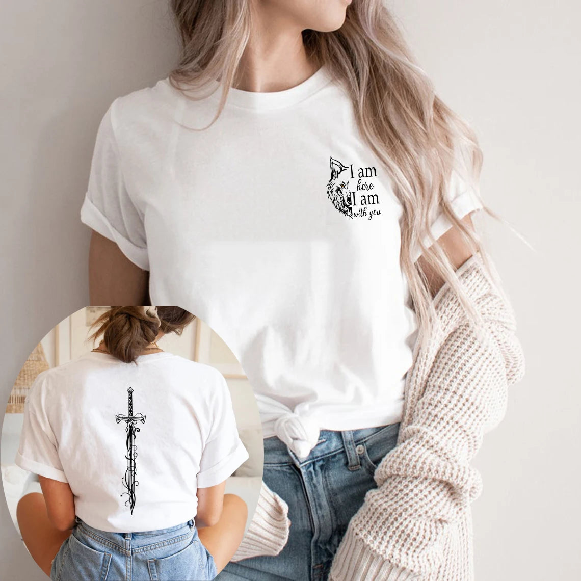 I Am Here I Am With You Christian Unisex T-Shirt
