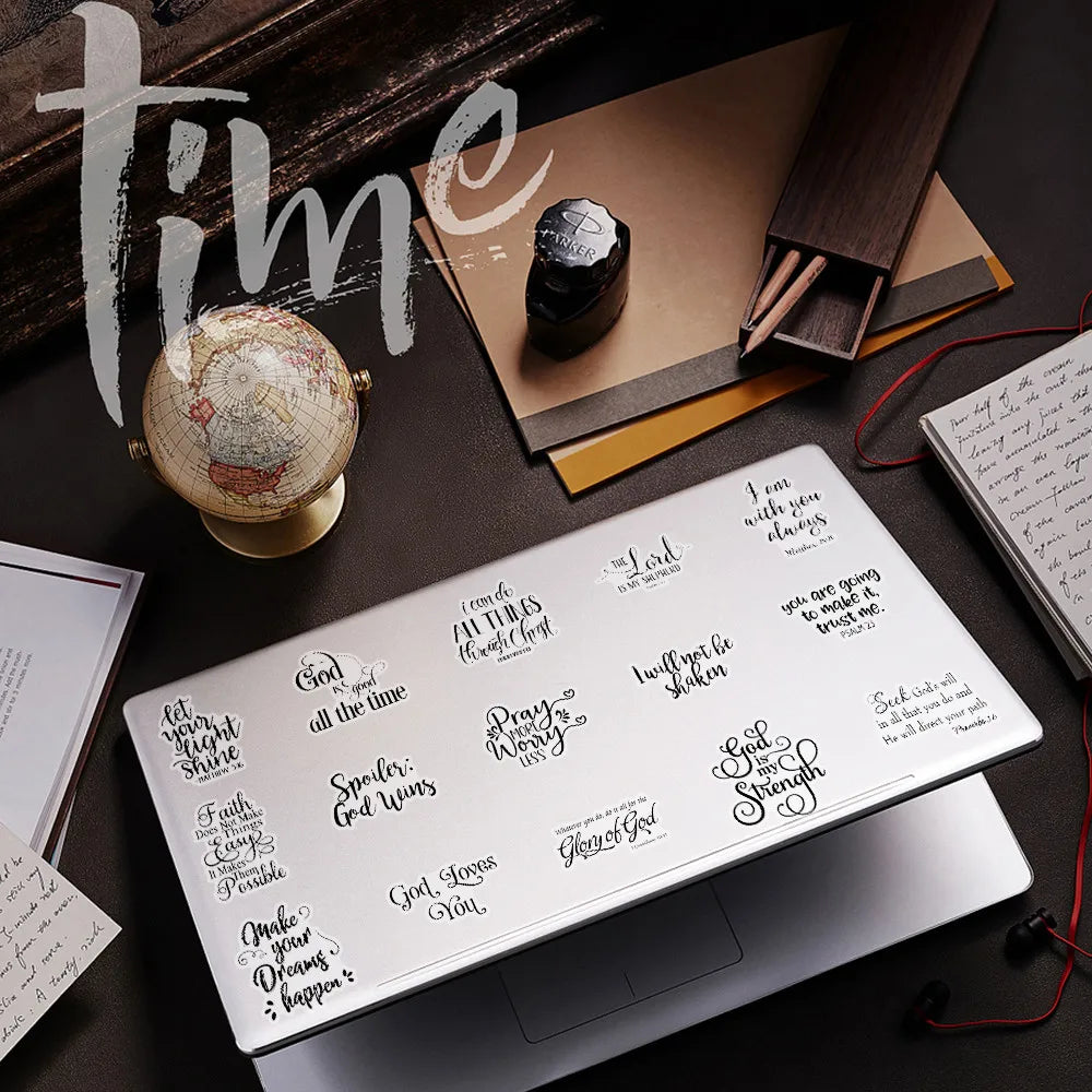Bible Verse Christian Sticker Set (51pcs) | Religious Decor Stickers