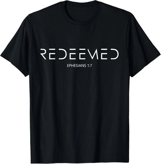 Ephesians 1:7 Redeemed Oversized Christian T-Shirt