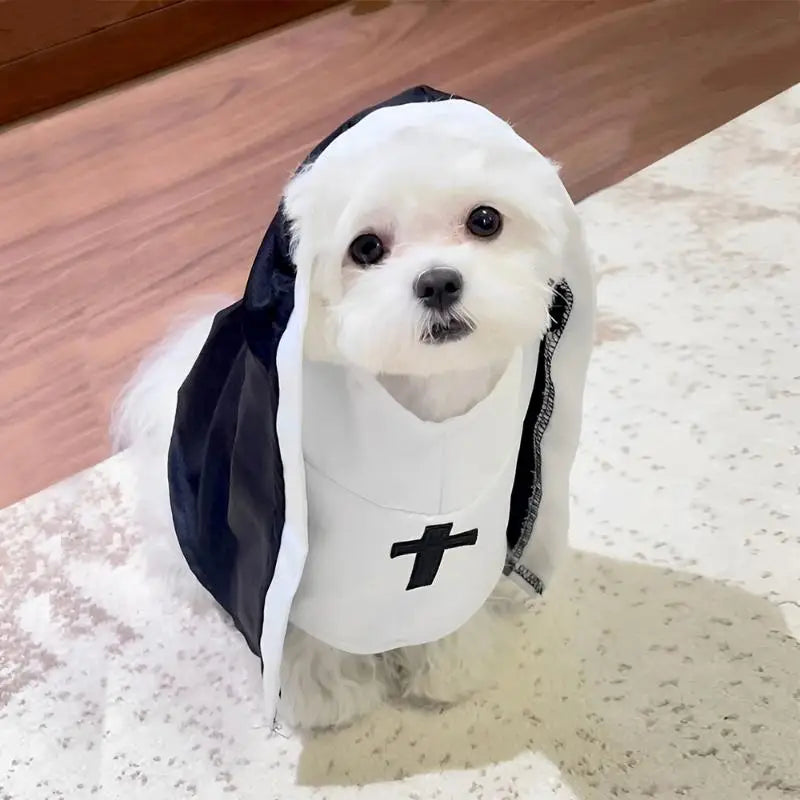 Jesus Nun Cross Christian Pet Costume | Cat & Dog Cosplay