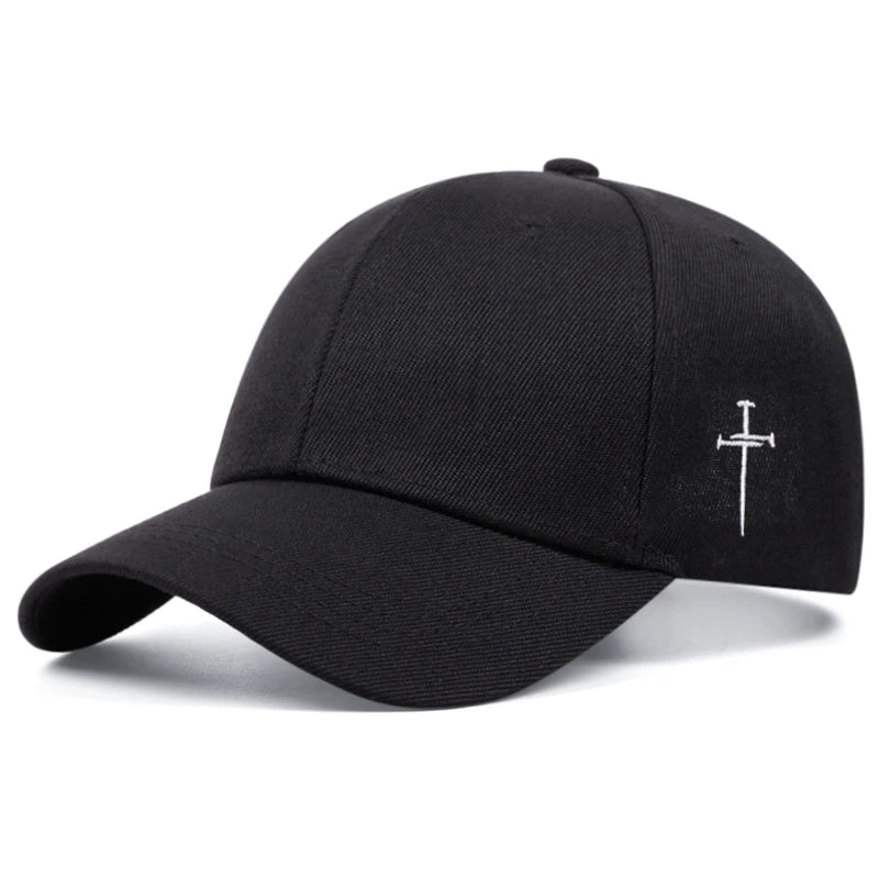 Side Cross Embroidered Christian Baseball Hat | Unisex HipHop Cap