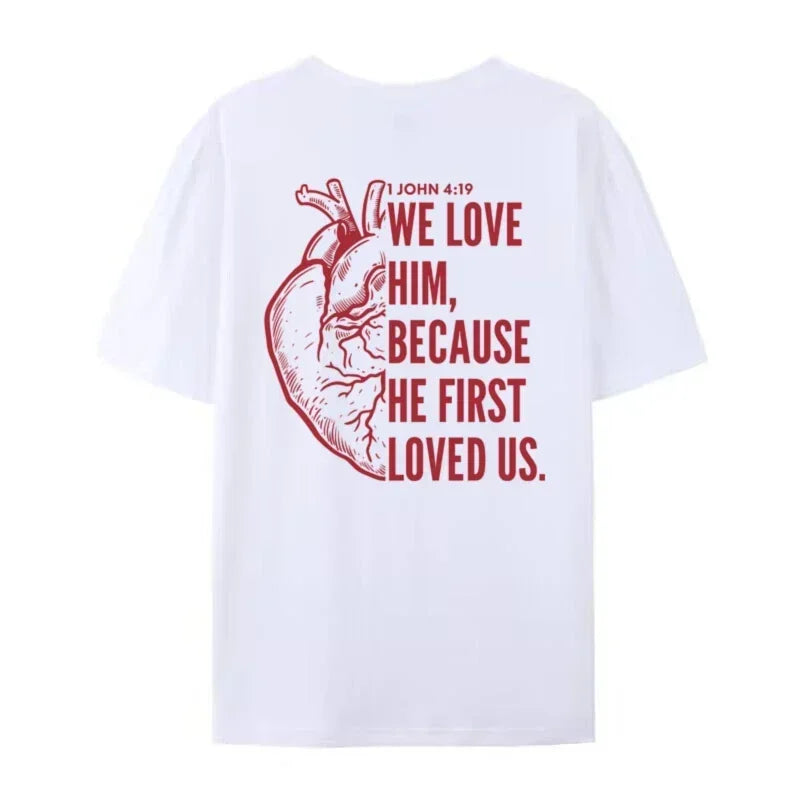 Christian Back Print Bible Verse Oversized T-Shirt