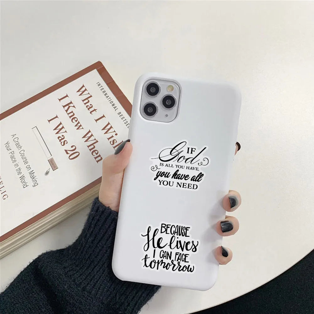 Bible Verse Christian Sticker Set (51pcs) | Religious Decor Stickers