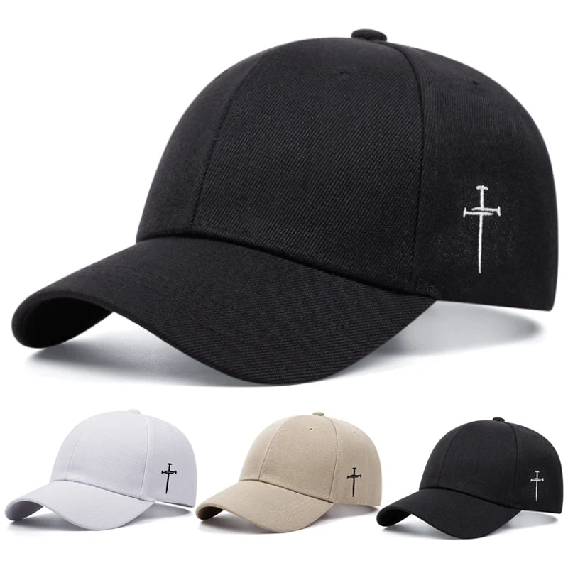Side Cross Embroidered Christian Baseball Hat | Unisex HipHop Cap