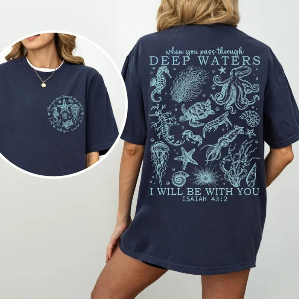 Christian Coastal Ocean Scripture Women's T-Shirt