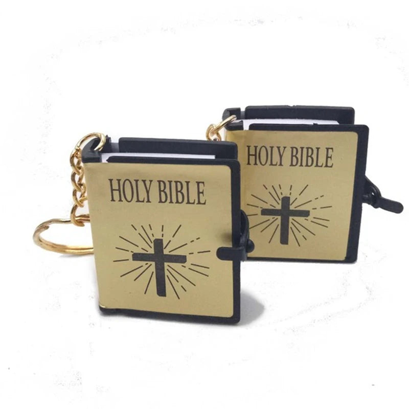 Mini Holy Bible Book Keychain | Christian Faith Accessory