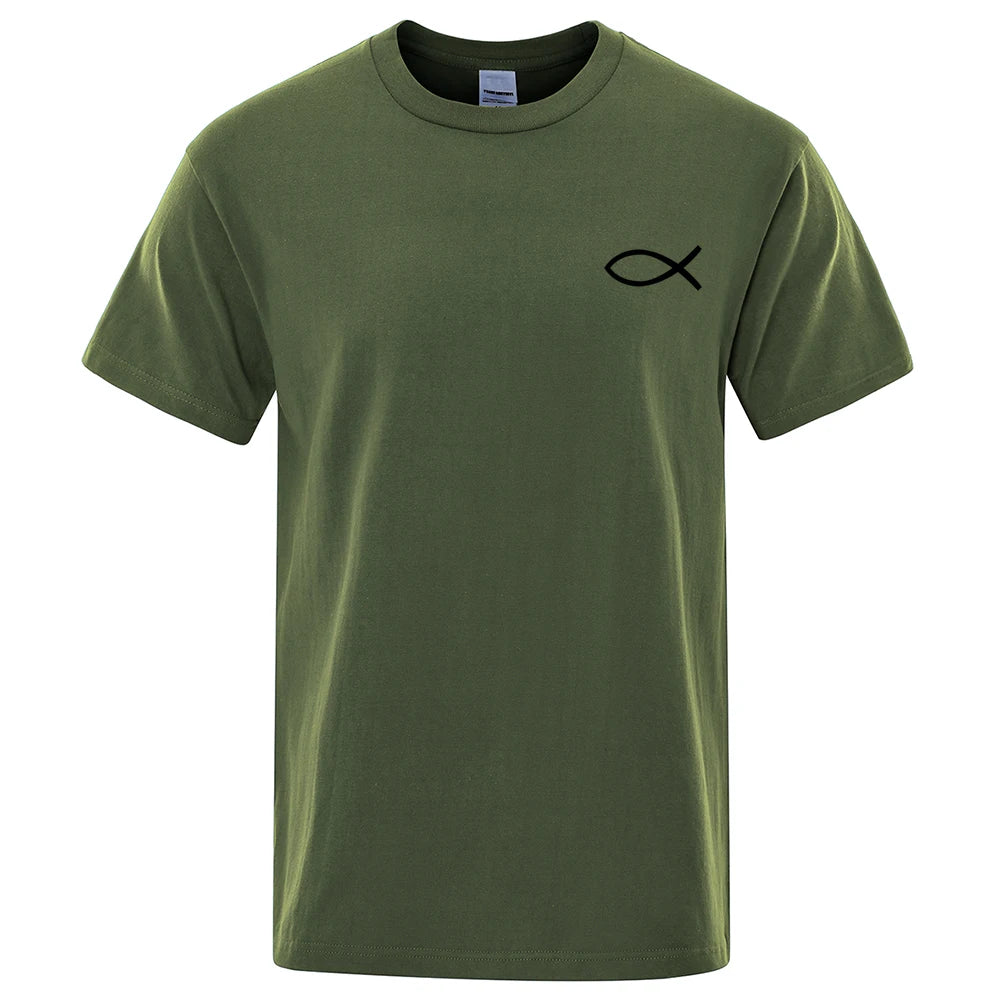 Christian JESUS Fish Graphic T-Shirt