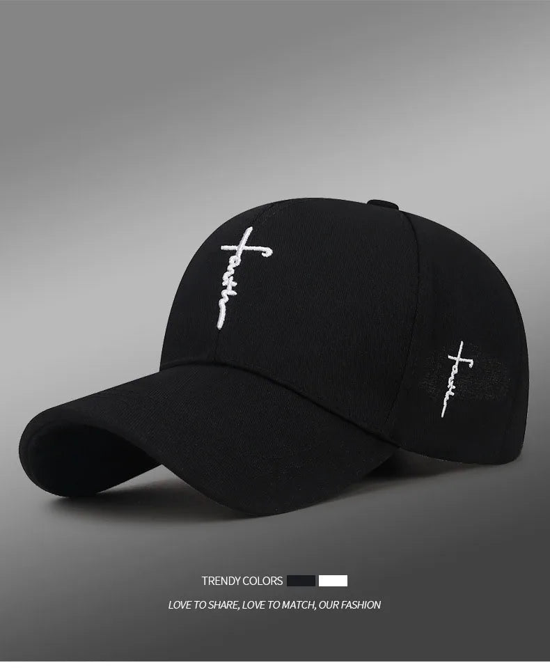 Cross Embroidery Christian Baseball Hat | Unisex Adjustable Cap